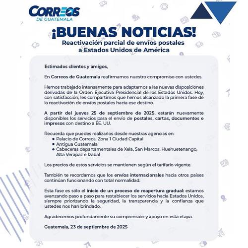 (Imagen: Correos Guatemala)