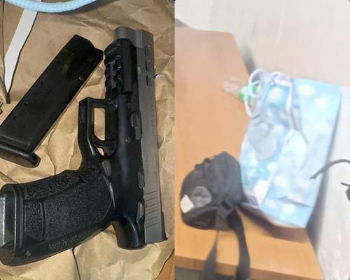 La pandillera llevaba el arma envuelta en papel, adentro de una bolsa de regalo. (Foto: PNC)