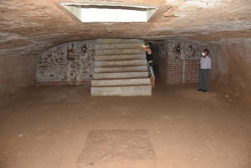 Uno de los canales subterráneos conecta al templo con la cruz que está en el parque central. (Foto: Silvia Roca/Colaboradora)