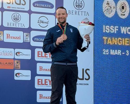 Jean Pierre Brol gana bronce en trap en Marruecos. (Foto: COG) 
