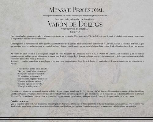 Al centro del anda se eleva la Consagrada imagen de Jes&uacute;s Nazareno de Candelaria, Cristo Rey. (Foto: Hermandad de Cristo Rey)