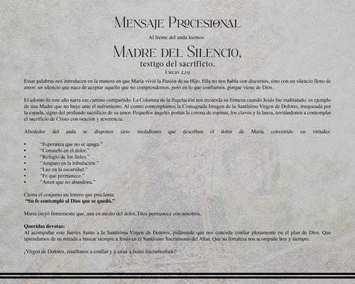 El anda de la Sant&iacute;sima Virgen de Dolores. (Hermandad Cristo Rey)