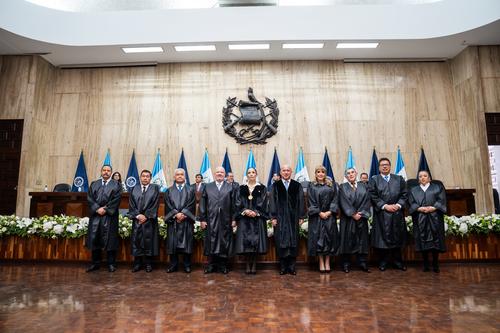 Acto de toma de posesi&oacute;n de la magistrada Leyla Lemus, como presidenta de la CC. (Foto: Corte de Constitucionalidad/Soy502)