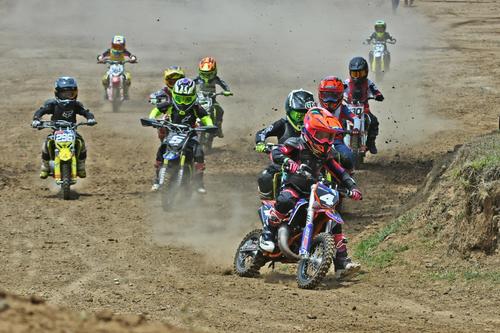 Frida Tabarini (4), lider&oacute; la salida de la divisi&oacute;n 50 cc. &ldquo;A&rdquo;, en la segunda fecha de la Copa MX-GT 2026. (Foto: PSLMX)