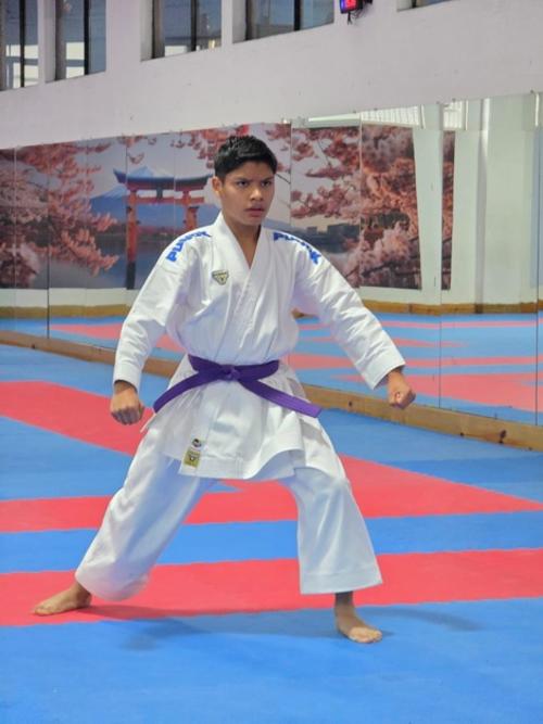 El joven deportista tambi&eacute;n participa en Kata. (Foto: Oscar Rivas/Colaborador)