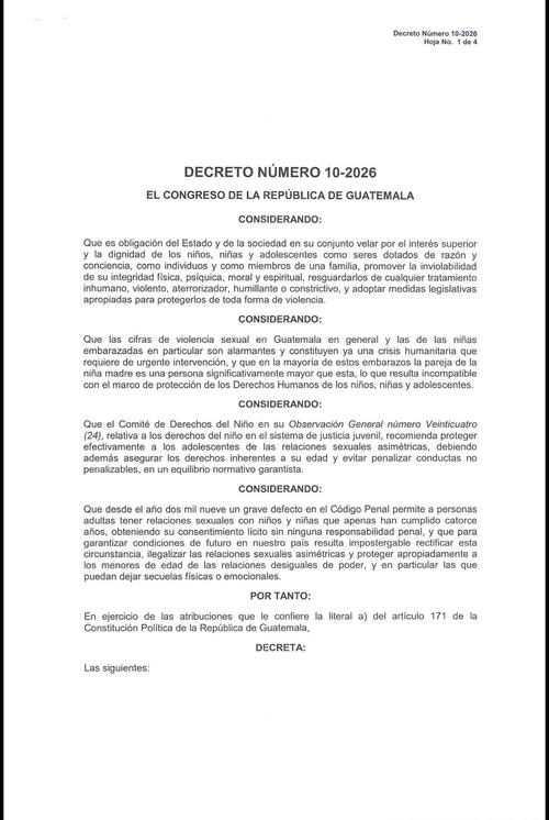 El Decreto 10-2026 corrige un vac&iacute;o legal que se arrastraba desde 2009. (Imagen: captura de pantalla)