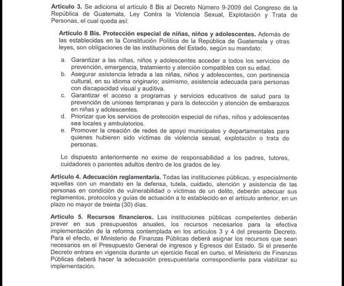 El Decreto 10-2026 garantiza atenci&oacute;n m&eacute;dica, legal, psicol&oacute;gica y financiera para v&iacute;ctimas de violencia sexual. (Imagen: captura de pantalla)