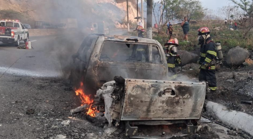 El incendio fue controlado tras algunos minutos de trabajo. (Foto: ASONBOMD)