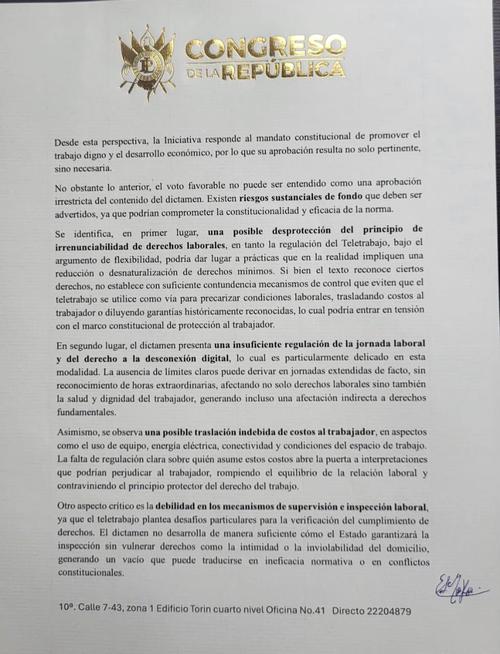 Razonamiento del voto de la diputada Elena Motta, integrante de la Comisi&oacute;n de Trabajo en el Congreso. (Foto: Cortes&iacute;a)