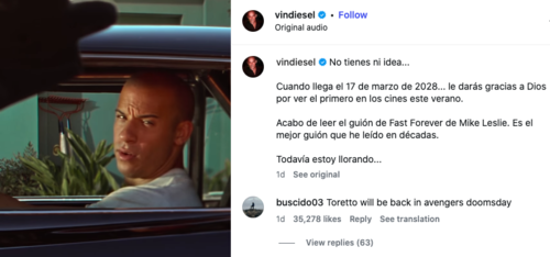 Vin Diesel anuncia Fast Forever estreno soy502 guatemala noticias 3