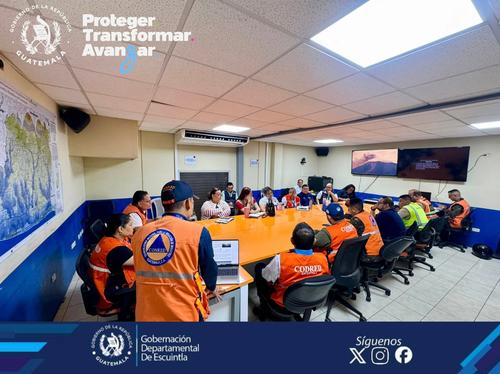 La Gobernaci&oacute;n Departamental de Escuintla sostuvo una reuni&oacute;n de emergencia. (Foto: Gobernaci&oacute;n Departamental de Escuintla)