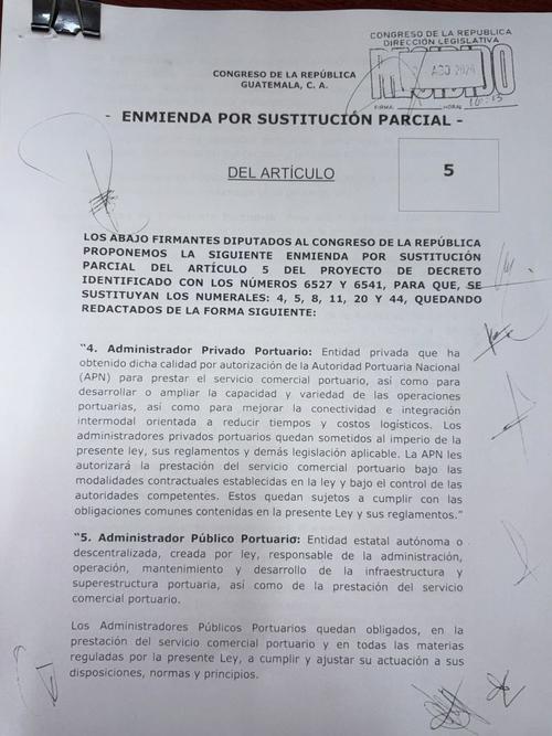 La ley crea el Comit&eacute; Nacional de Protecci&oacute;n Portuaria con la participaci&oacute;n de m&uacute;ltiples ministerios e instituciones del Estado. (Imagen: Organismo Legislativo)