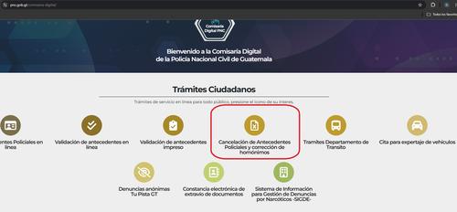 Es necesario tener una cuenta en https://pnc.gob.gt/comisaria-digital/. (Foto: H&eacute;ctor G&oacute;mez)