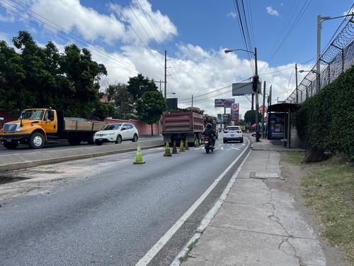 El tr&aacute;nsito hacia El Tr&eacute;bol se ha visto afectado este viernes. (Foto: Fredy Hern&aacute;ndez/Soy502)