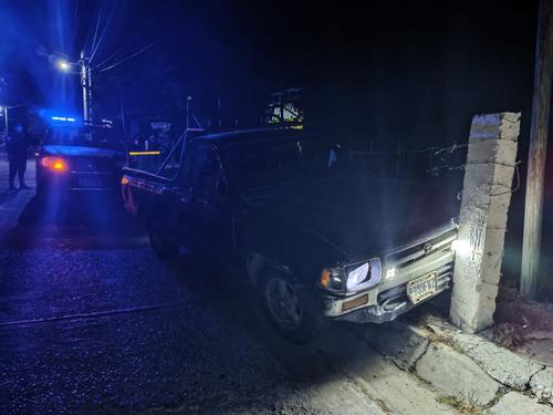 Tras la colisi&oacute;n, el individuo intent&oacute; huir, pero fue neutralizado a 100 metros del impacto. (Foto: PNC)