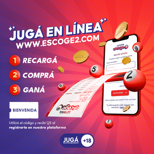 Loter&iacute;a Escoge 2, juega, ganar, econom&iacute;a, digitalizaci&oacute;n, plataforma digital, Guatemala, Soy502