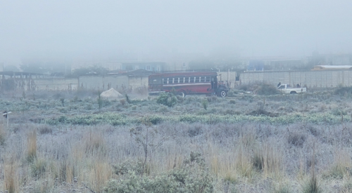 Campos llenos de escarcha dej&oacute; la helada en el primer lunes del a&ntilde;o. (Foto: Erick Miguel Colop)