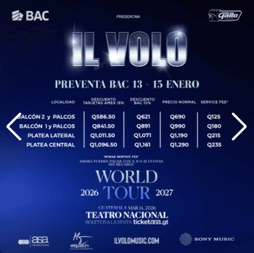 il volo precios 1