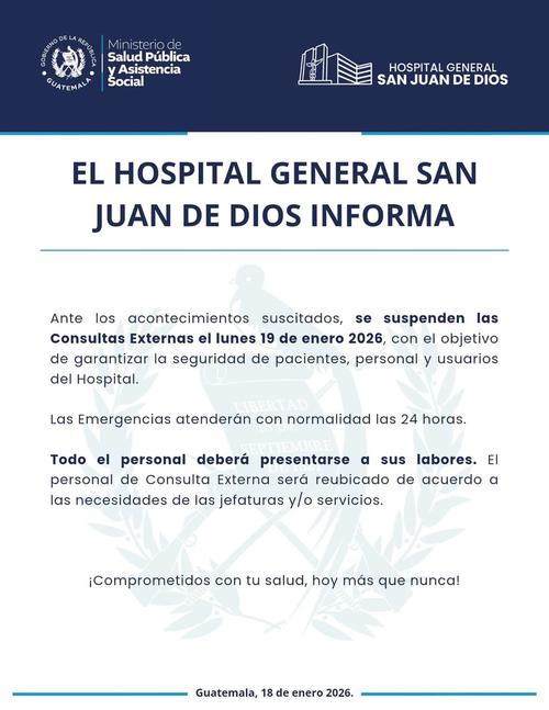 (Imagen: Hospital General San Juan de Dios)