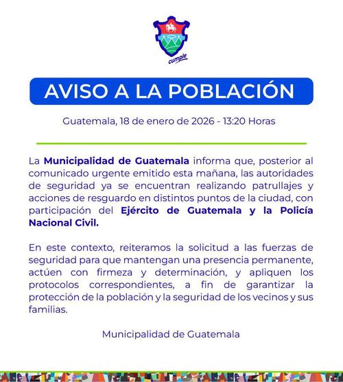 (Imagen: Municipalidad de Guatemala)