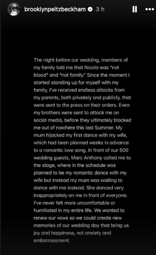 brooklyn beckham comunicado 2