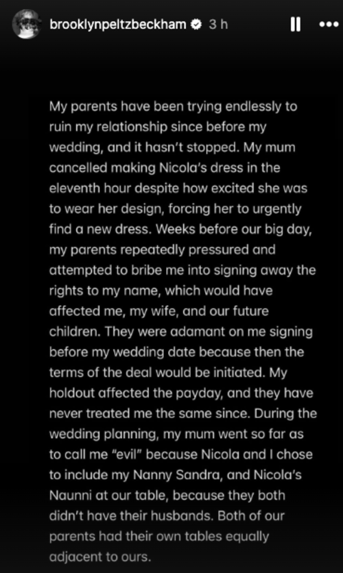 brooklyn beckham comunicado 3