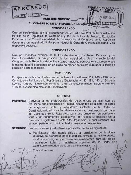 (Foto: Congreso Guatemala)