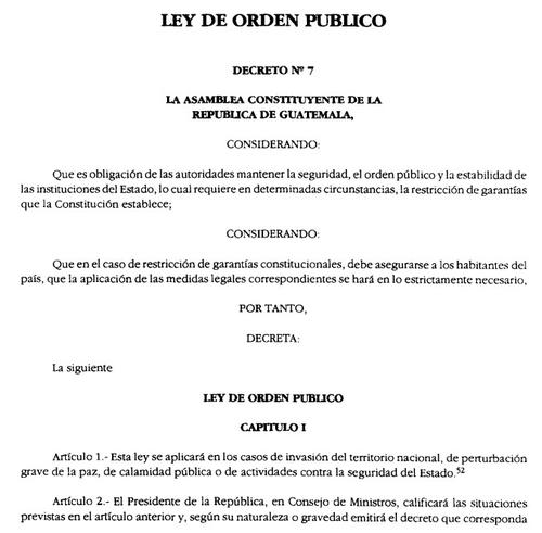 Constituci&oacute;n, Guatemala, El Salvador, Estado de excepci&oacute;n, leyes, aplicaci&oacute;n, diferencias, similitudes, 03