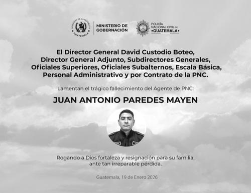 El d&eacute;cimo agente fallecido tras los ataques terroristas es Juan Antonio Paredes May&eacute;n. (Imagen: PNC)