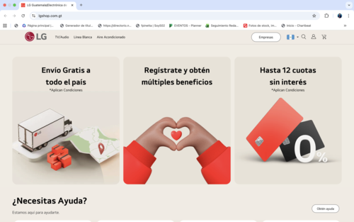 LG, productos, categoria, ecommerce, compra, Guatemala, Soy502