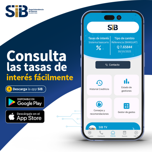 SIB, Superintendencia de Bancos, App, servicios financieros, App Store, Google Play, Guatemala, Soy502