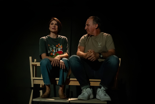 En esta obra, Haza comparte protagonismo con la actriz Mar&iacute;a Aura. (Foto: Plutarco Haza)