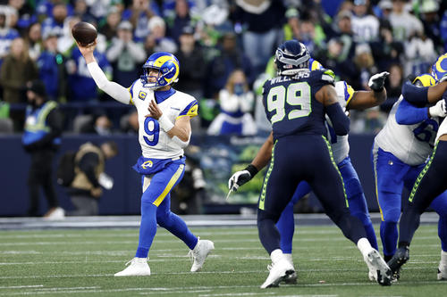 Matthew Stafford impuso una marca de m&aacute;s touchdowns sin intercepciones. (Foto: AFP)