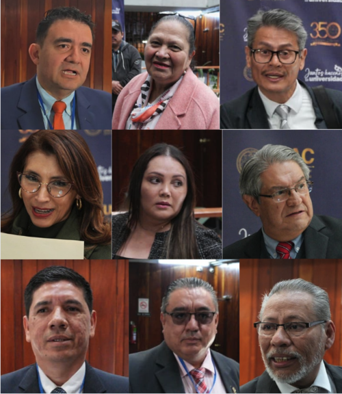 Estos son los candidatos que acudieron a entregar su papeler&iacute;a este viernes al CSU de la USAC. (Foto: Wilder L&oacute;pez/Soy502)