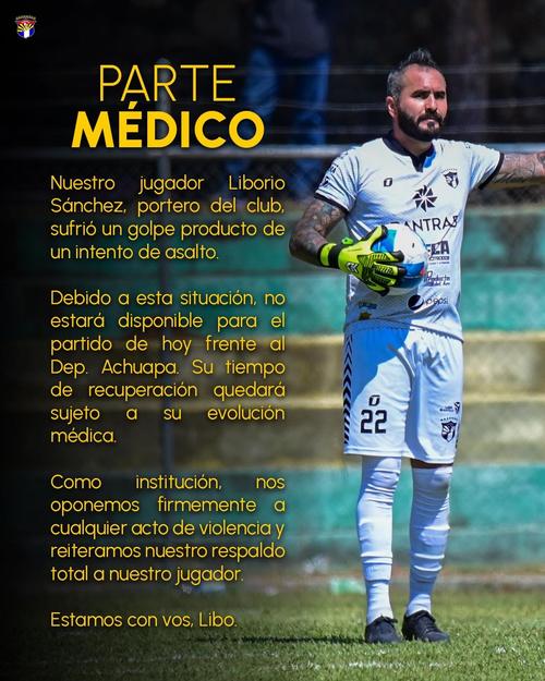 El jugador sufri&oacute; de un golpe durante un intento de asalto. (Imagen:Aurora FC)