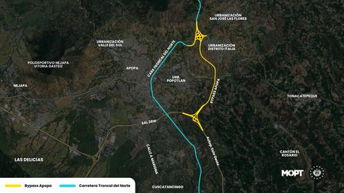 El bypass de Apopa iniciar&aacute; en la carretera de Oro, a la altura del caser&iacute;o Los El&iacute;as, pr&oacute;ximo al paso a desnivel en la entrada de Apopa.