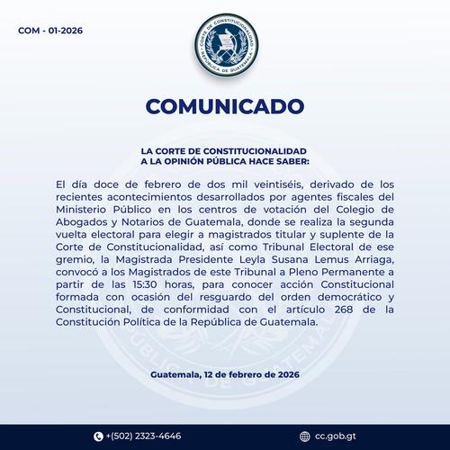 La CC se reunir&aacute; en pleno permanente. (Foto: CC)