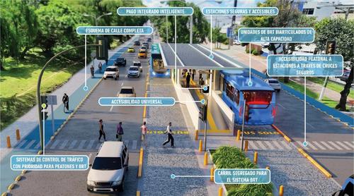 Corredor exclusivo BRT conectar&aacute; Mixco con el centro financiero en zona 10. (Imagen: ANI) 
