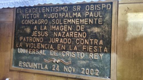 En la imagen hay una placa que recuerda su consagraci&oacute;n. (Foto: Jorge Morales)