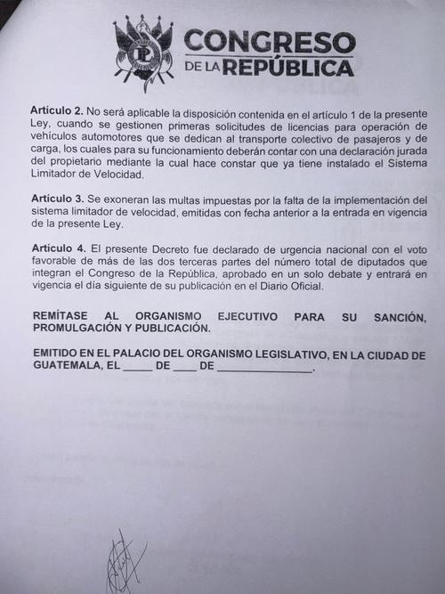 Multas previas quedan exoneradas y propietarios deber&aacute;n presentar declaraci&oacute;n jurada. (Foto: Congreso Guatemala)