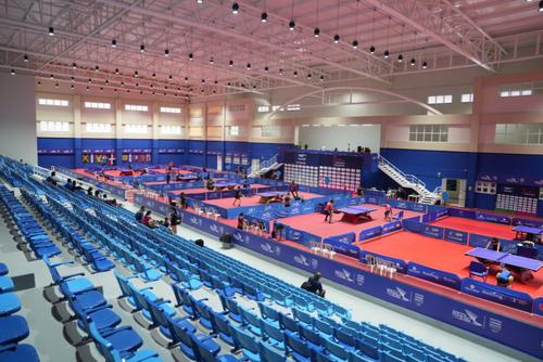 El escenario del tenis de mesa, en el Complejo Deportivo Parque del Este, luce impecable. (Foto: Juan Mijangos)