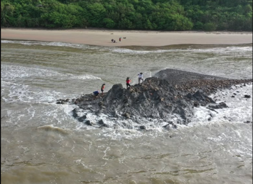 El volc&aacute;n de lodo surgi&oacute; tras los terremotos de Venezuela. (Foto: UH)
