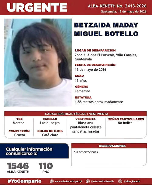 Betzaida Maday Miguel Botello contaba con alerta de desaparici&oacute;n desde el pasado 16 de mayo. (Imagen: Redes sociales)