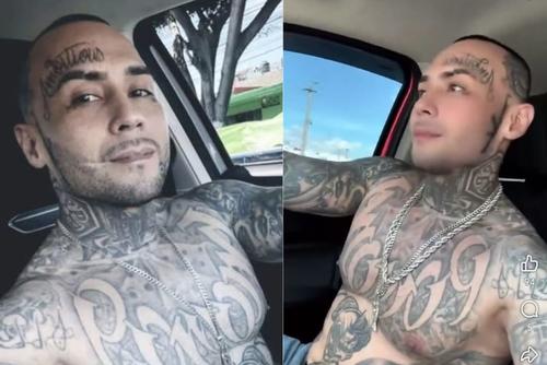 Seg&uacute;n Dipanda los tatuajes de alias "Tinny Queens" lo vinculan con pandillas extrajeras, espec&iacute;ficamente de Los &Aacute;ngeles, California, Estados Unidos. (Foto: captura de pantalla/Soy502)