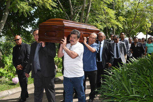 Durante el funeral del emblem&aacute;tico jugador &Oacute;scar S&aacute;nchez. (Foto: Archivo)