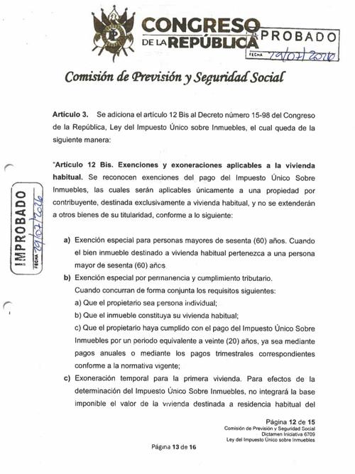 Seg&uacute;n la reforma la exenci&oacute;n aplica a mayores de 60 a&ntilde;os, pagadores por 20 a&ntilde;os o quienes tengan cr&eacute;dito hipotecario de primera vivienda. (Imagen: captura de pantalla) 