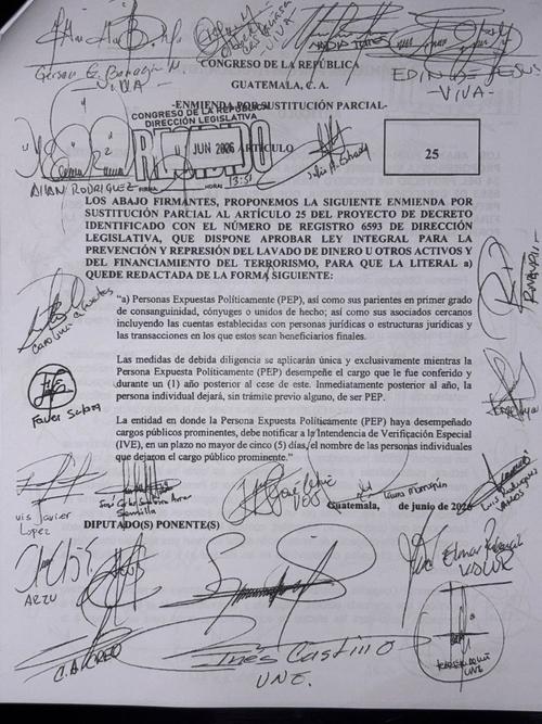 Nuevas reglas delimitan la condici&oacute;n de Personas Expuestas Pol&iacute;ticamente. (Imagen: Organismo Legislativo)