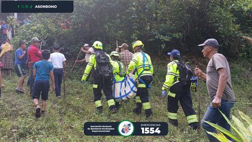 Socorristas lograron rescatar el cuerpo del menor tras varias horas de b&uacute;squeda. (Foto: Asonbomd)