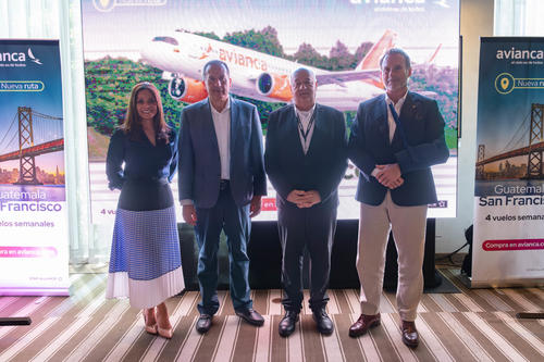 Durante un evento realizado este jueves, se anunci&oacute; la nueva ruta estacional de Avianca, entre Ciudad de Guatemala y San Francisco, Estados Unidos. (Foto: Inguat)