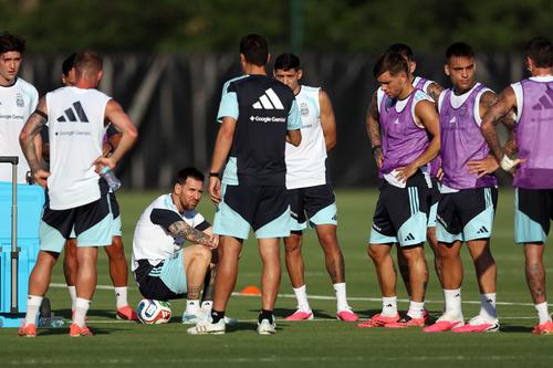 La selecci&oacute;n argentina se entrena en la ciudad de Kansas. 